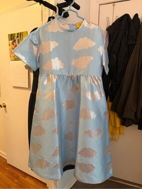 Lazy Oaf Cloud Print Silver Lining Dress